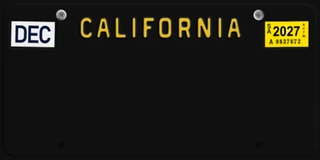 California licence plate in Drift 36